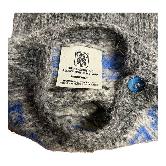 The Handknitting Association Of Iceland Knit Jumper 6-9 Months Wool Sweater Grey - Picture 3 of 8